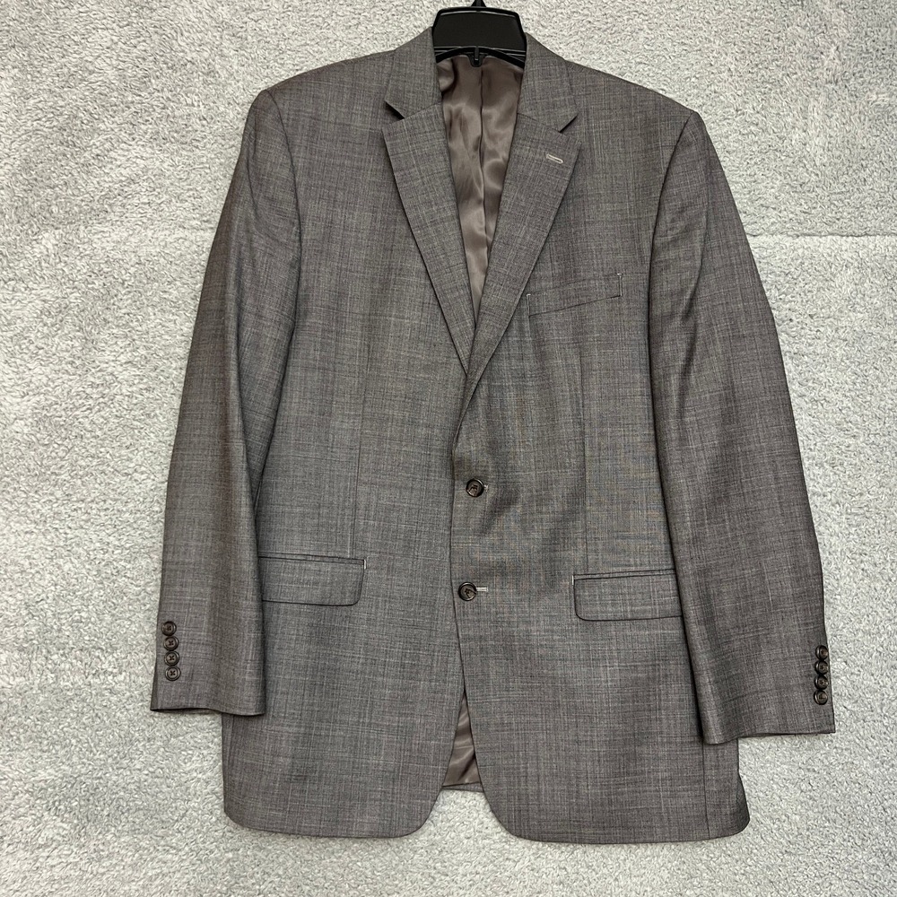 Ralph‎ Lauren Blazer Mens 44L Gray Excellent Two Button Wool Sport Coat Business